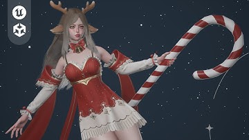 Christmas Girl Holly // GAME-READY 3D Character