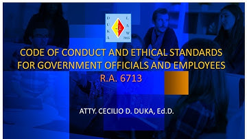 CODE OF CONDUCT AND ETHICAL STANDARDS FOR PUBLIC OFFICIALS AND EMPLOYEES