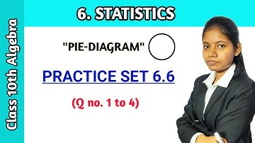 Practice set 6.6 class 10 Algebra pie diagram | chapter 6 Statistics question 1 to 4