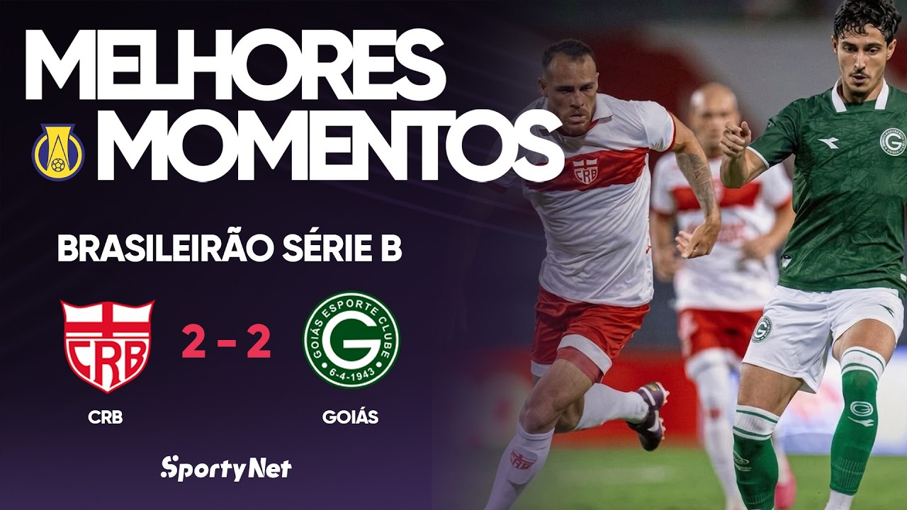 CRB E GOIÁS FICAM NO EMPATE EM JOGÃO DE QUATRO GOLS NA SÉRIE B! Melhores Momentos - CRB 2 x 2 Goiás
