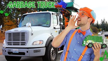 Blippi Garbage Truck Song - Trucks For Kids | Learn About Recycling | Blippi Videos