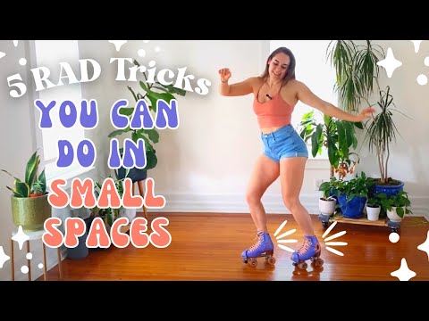 5 RAD ROLLER SKATING TRICKS for SMALL SPACES (tutorial for beginners) Day 8