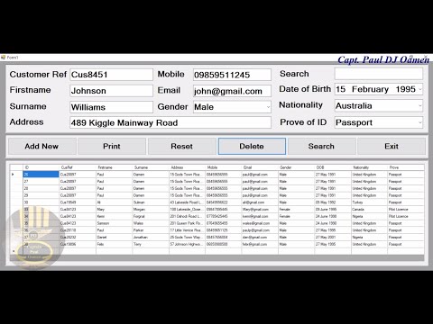 Overview of Data Entry Form with Insert, Delete and Search using SQLite Database  in C#