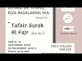 Tafsir Surah Al Fajr Bag #2  - Ustadz Dr Syafiq Riza Basalamah MA