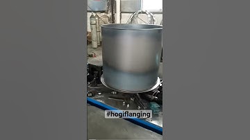 HOGI metal cylinders Flanging machine Flange +Punch hole Production line #flange #cylinder #punch