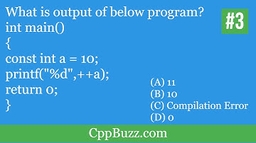 Question.3 C MCQs | What is the output of below program in C programming?