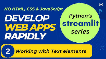 Streamlit Text Functions: Title, Header, Markdown, and More (Session 2)