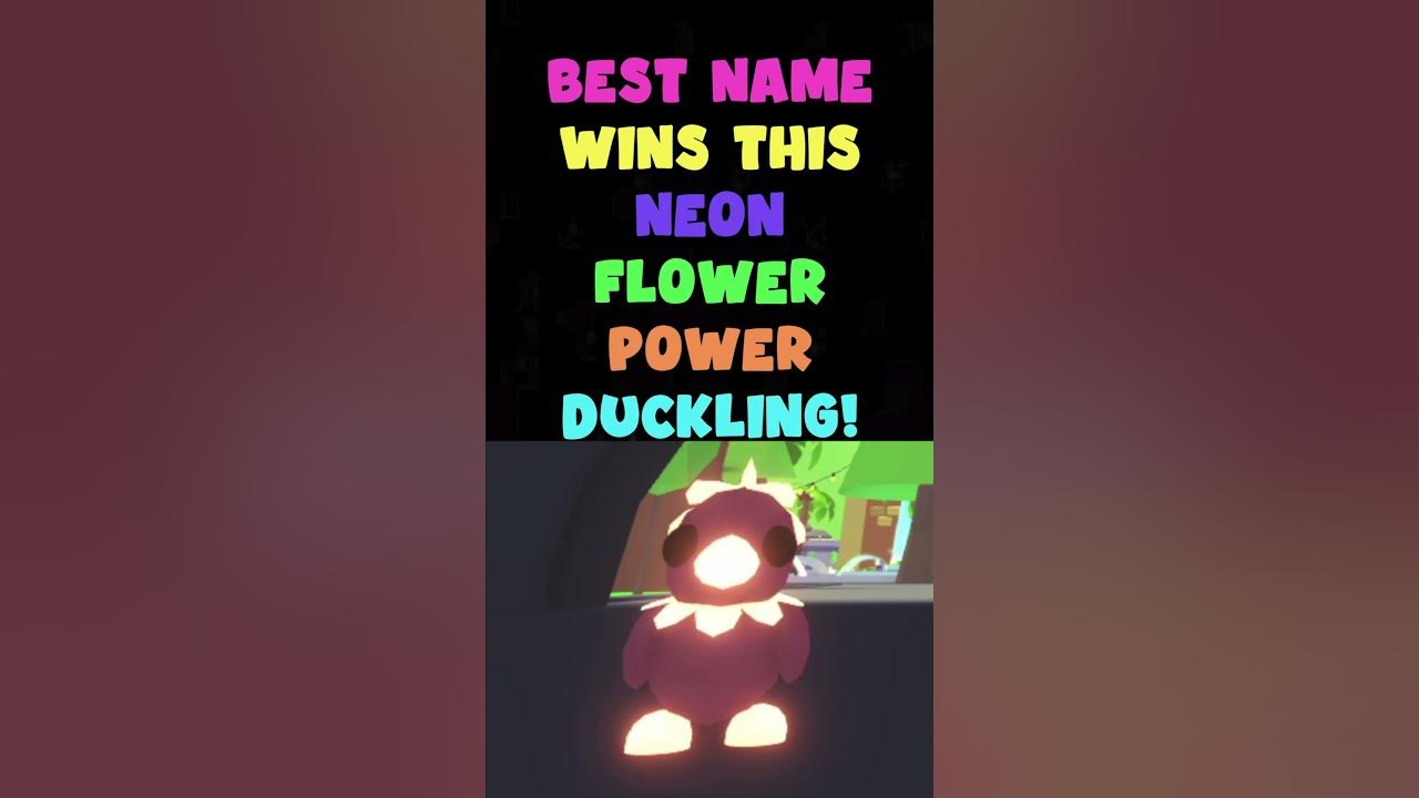 Giving Away a Neon Flower Power Duckling in Adopt Me!! #roblox #adoptme