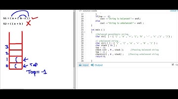 Tutorial 12 : Application of Stack ( Balanced Parentheses Problem) in Hindi