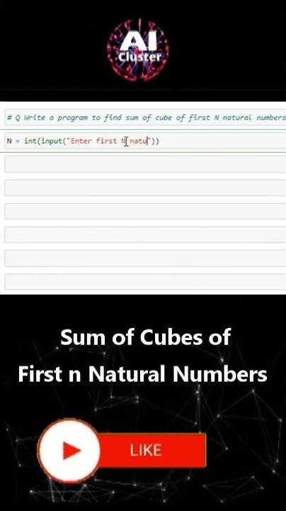Sum of Cubes of First N Natural Numbers in Python │ Python Program Demo ...