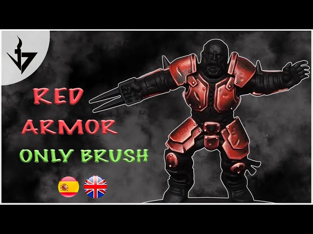 How to paint RED ARMOR (ONLY BRUSH) 💥 / Como pintar ARMADURA ROJA (SOLO PINCEL) 💥