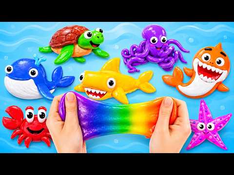 समुद्री जानवरों के साथ सीखें और खेलें 🐠🌊 बच्चों के लिए रंगों का मज़ेदार सफर