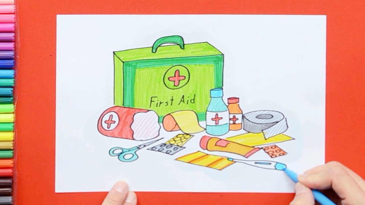 Featured image of post First Aid Box Images Drawing First medical emergency drugs band
