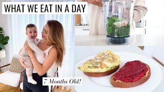 WHAT MY BABY &amp; I EAT IN A DAY | 7 Months Old | Healthy &amp; Simple | Annie Jaffrey