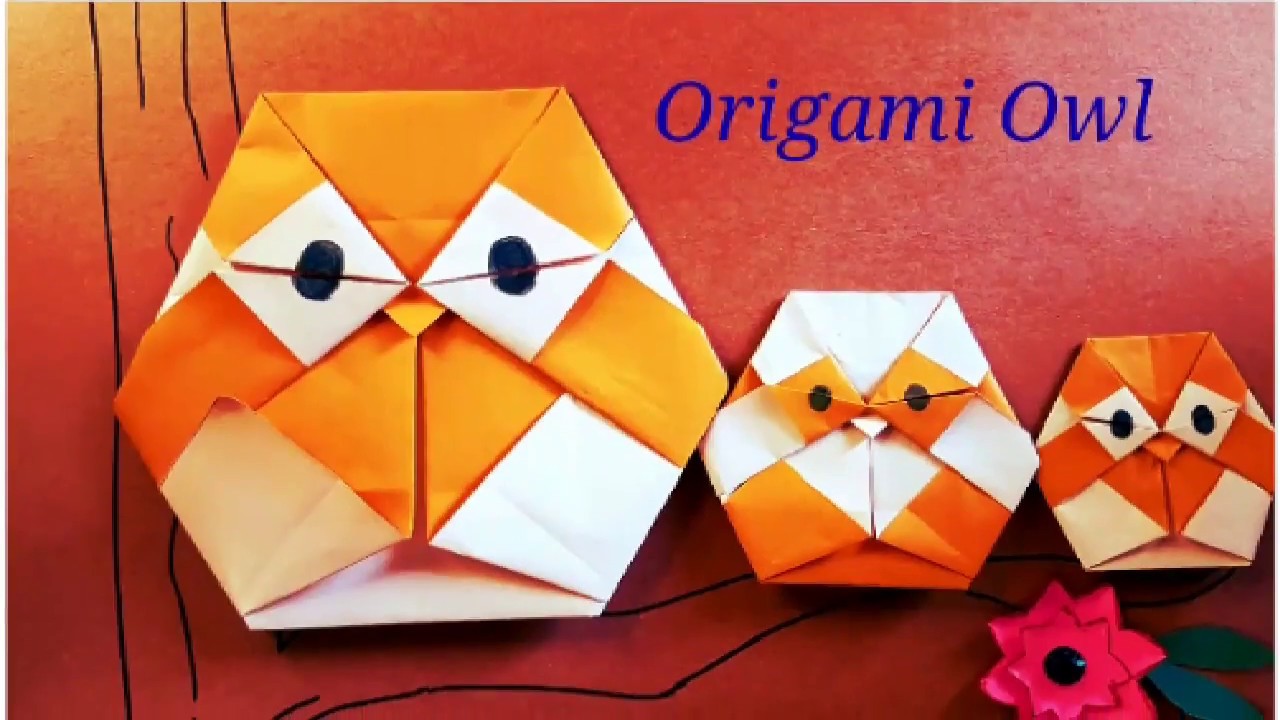 DIY Origami owl/ How to make an easy origami owl/ paper crafts YouTube