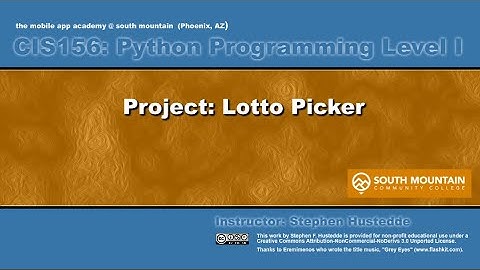 Python 05B   PowerBall Picker
