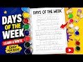 🌈 Days of the Week for Kids | Learn & Trace Days Names | Easy English Writing