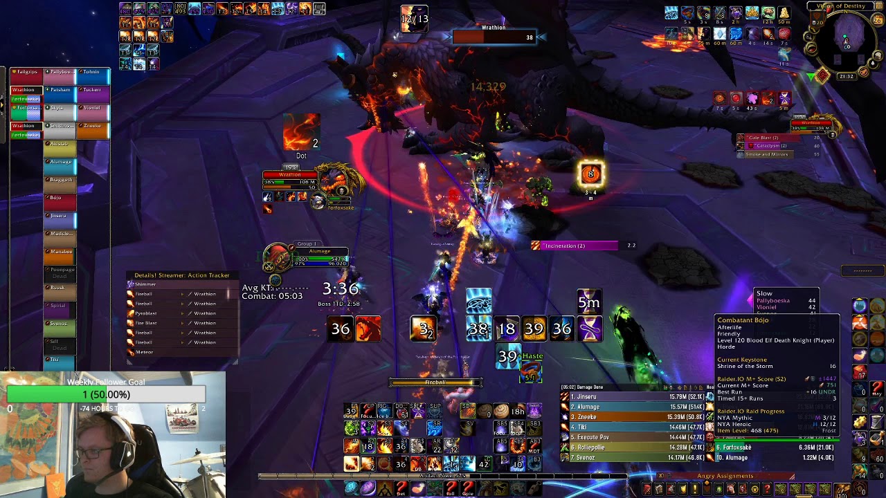 Mythic Wrathion - Fire Mage Pov 52k dps - Afterlife