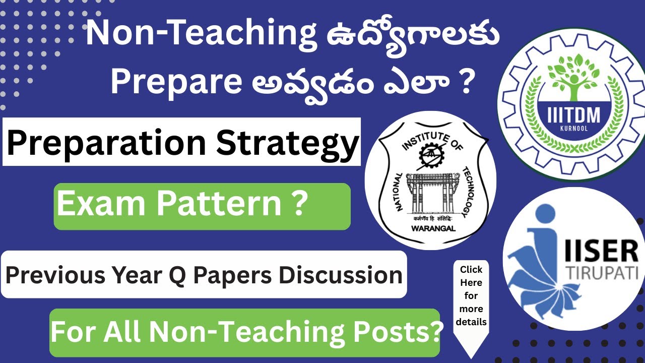 Non-Teaching posts Preparation Strategy full detailed explanation| Exampattern, Syllabus Fulldetails