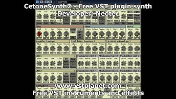 CetoneSynth2 - Free VST plugin synthesizer - vstplanet.com