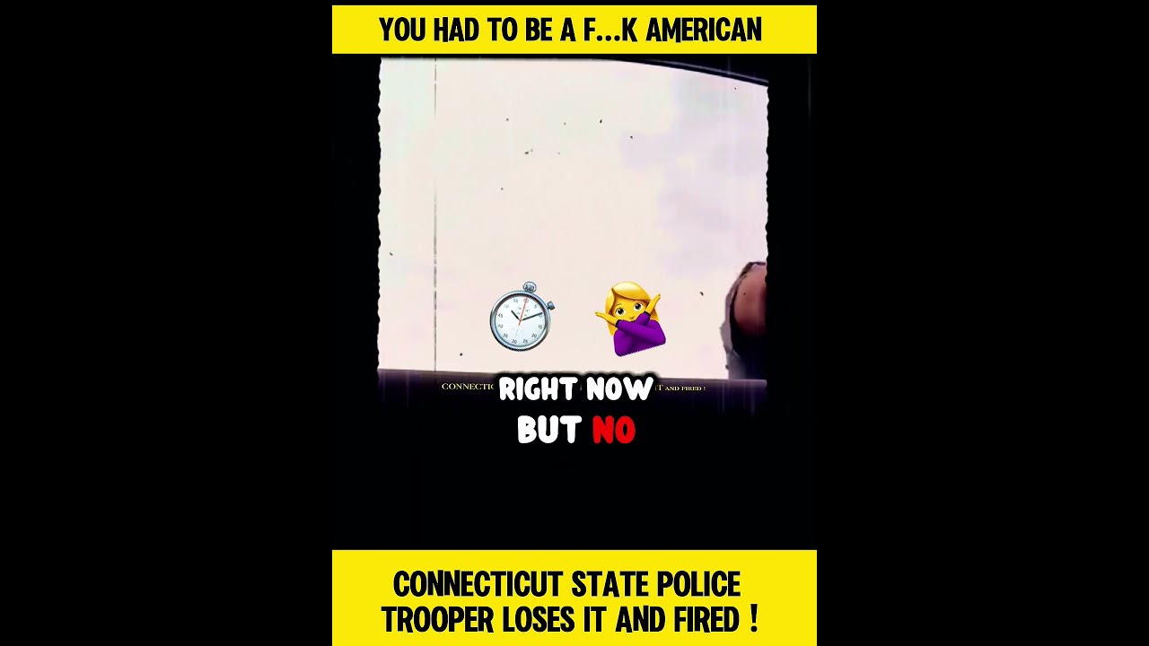 Connecticut State Police Trooper Loses It And Fired 