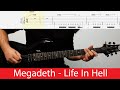 Megadeth  life in hellsnippet guitar riff with tabsd standardslower