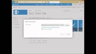 Webcast: Office 365 - SharePoint (2 of 4) - Uploading Document to Document Library screenshot 1