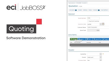 Quoting with JobBOSS² Software