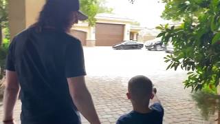 Criss Angel’s son Johnny Crisstopher drives the Lamborghini