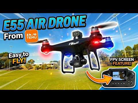 Temu E55 AIR Camera Drone with FPV Screen & It's BEGINNER FRIENDLY!