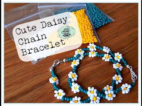 Estella Bartlett Beaded Daisy Bracelet, Blue/Gold at John Lewis & Partners