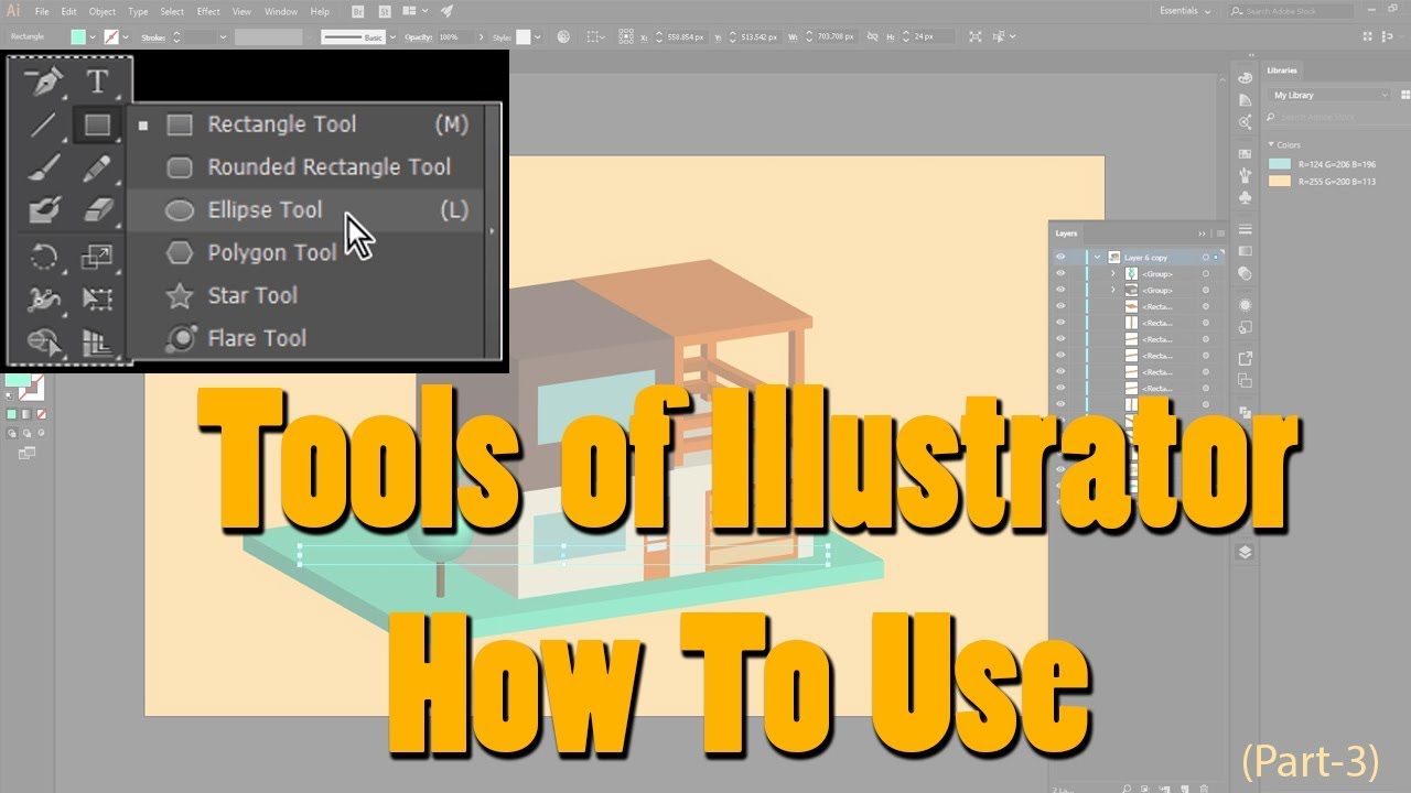 Tools Of Illustrator|| How To Use Tools In Illustrator|| Part-3 illustrator tutorials youtube