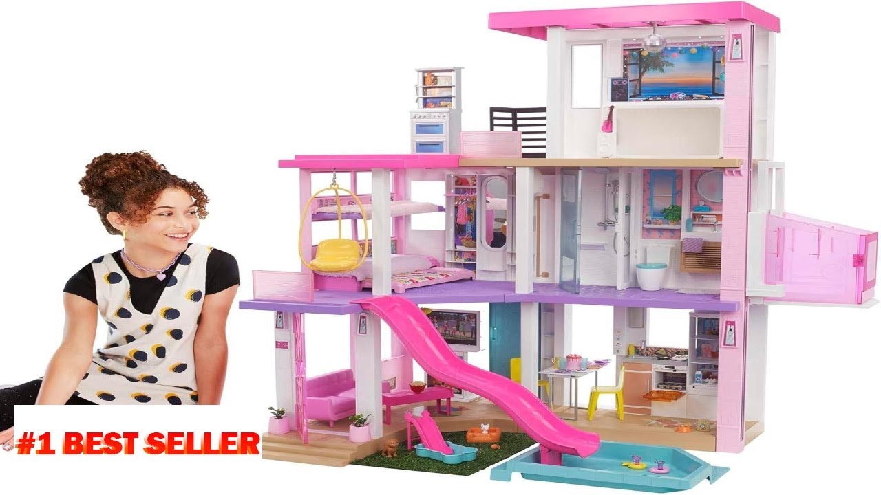 Кукольный домик Barbie DreamHouse с более чем 75 аксессуарами и лифтом для инвалидных колясок 10 ...