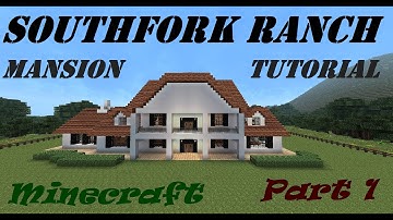 Minecraft Mansion Tutorial - Southfork Ranch (Dallas) Part 1