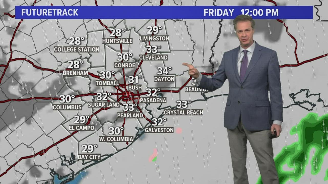 Houston forecast: Arctic blast on its way - YouTube