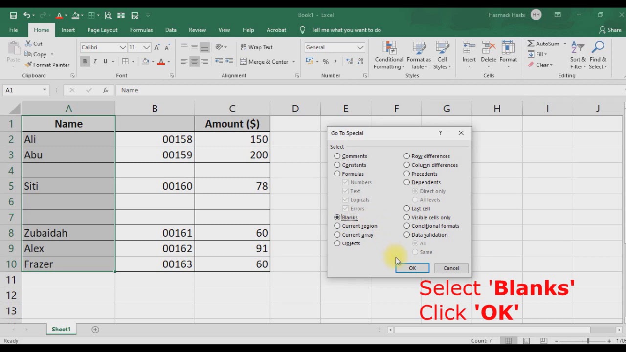 How To Delete Blank Rows In Excel YouTube