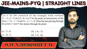 Let C be the centroid of the triangle with vertices (3, 1), (1, 3) and (2, 4). Let P be the point of