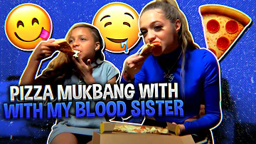 Pizza mukbang with my Blood little Sister ! | Woah Vicky