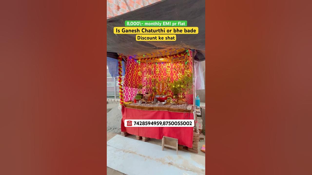 8,000\ monthly EMI par flat 😃 is Ganesh Chaturthi bade Discount ke