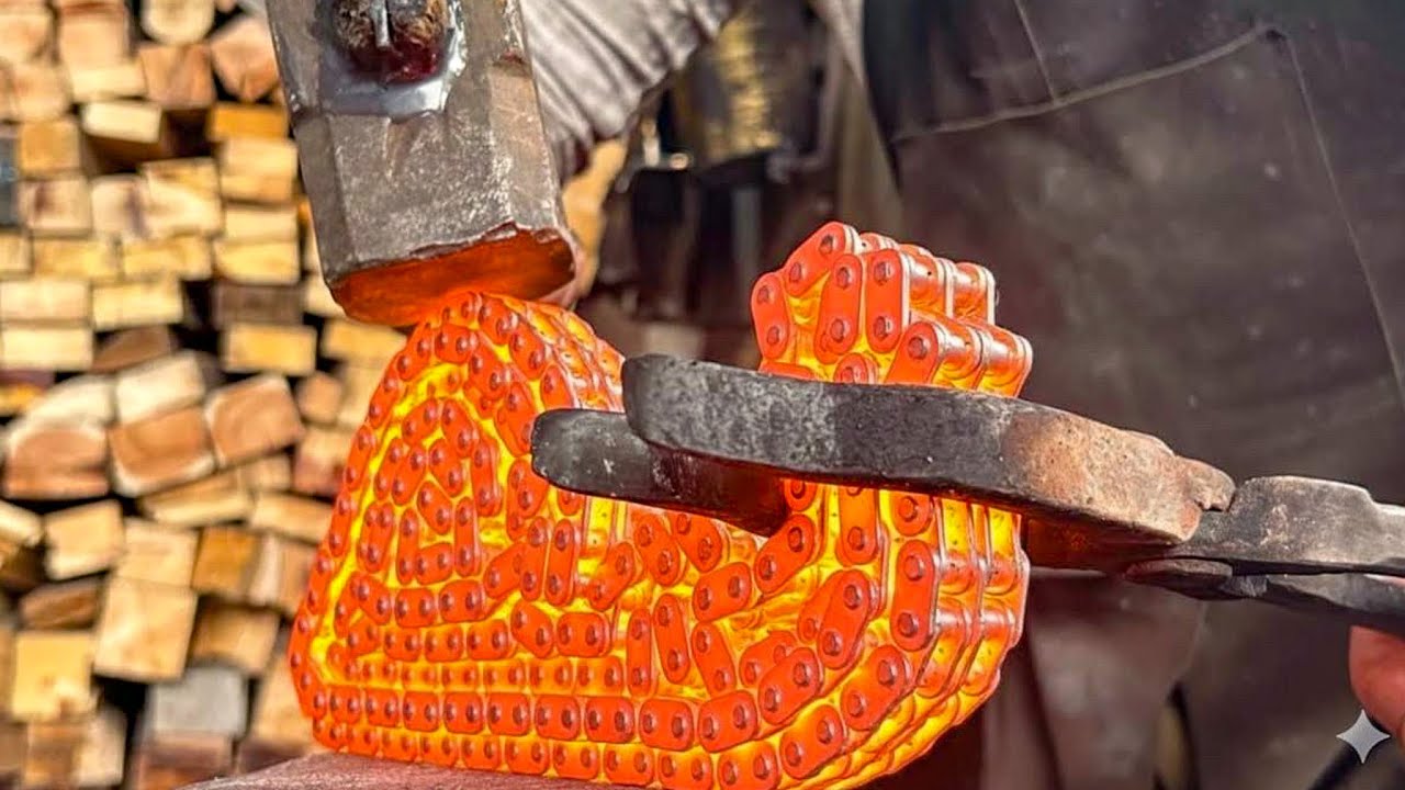 🔥 Forged in Fire: Knife from Car Engine Chain. - YouTube