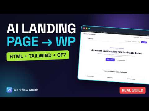 Build a B2B Landing Page With AI: HTML + Tailwind → WordPress + Contact Form 7