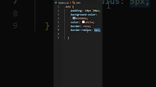 HTML CSS Button Styling #shorts #html #css #webdevelopment
