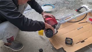 assembling Honda Gx 35 4 stroke grass cutter