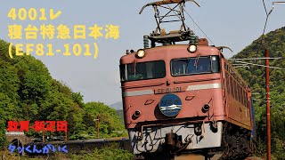 4002レ寝台特急日本海(EF81-101)敦賀-新疋田