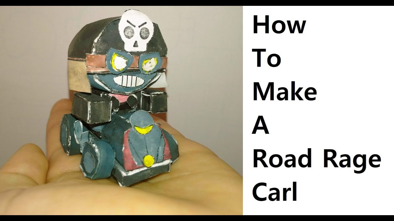 How to make a paper Road rage Carl (Brawl Stars) Papercraft toy. Easy ...