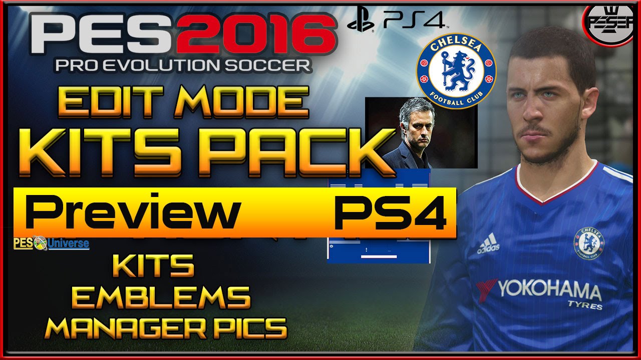 PES 2016 Kits Edit Mode Tutorial PS4 ONLY YouTube