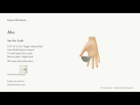 Video preview: Alto, Satin Nickel (matte lacquer) / 2.75" (2" C-C) / Single