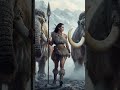 “The First Woman Warrior 🏹.        ”#StoneAge #WomanWarrior #Prehistoric #FemalePower #PrimalWorld