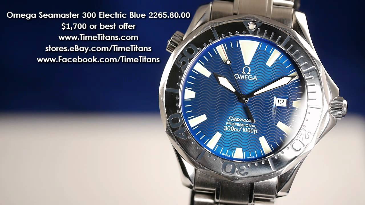 omega seamaster electric blue quartz