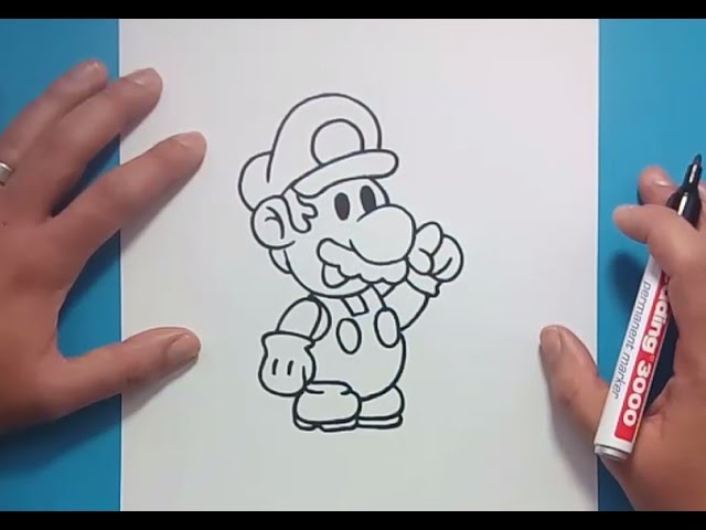 Como dibujar a Mario paso a paso - Videojuegos Mario | How to draw Mario -  Mario video games - YouTube